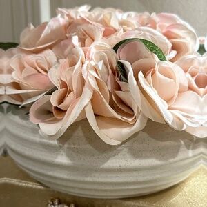 Pink Faux Roses Floral Arrangement